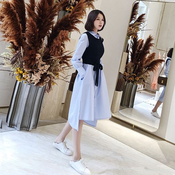 

lgy5a suit two-piece and autumn new fashionable small vest with blue 2020 fashionable spring suit for vest shirt shirt women yigih, Gray