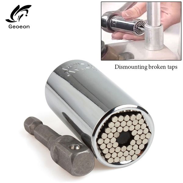 

geoeon universal torque wrench set head socket sleeve 7-19mm power drill ratchet bushing spanner key magic multi hand tools