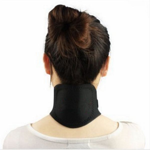 

self heating tourmaline magnetic neck heat therapy support belt wrap brace massager health care tool