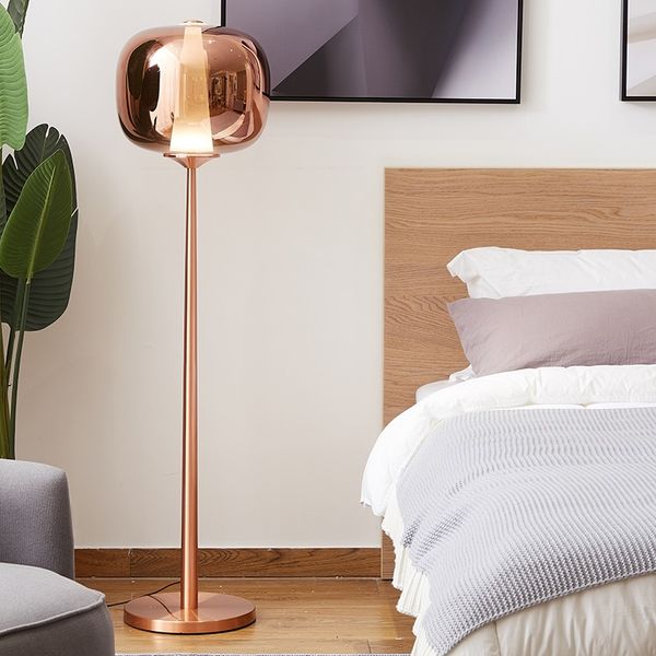 

nordic glass ball lamp creative light luxury modern minimalist designer model bedroom floor lamps for living room gold led lamps
