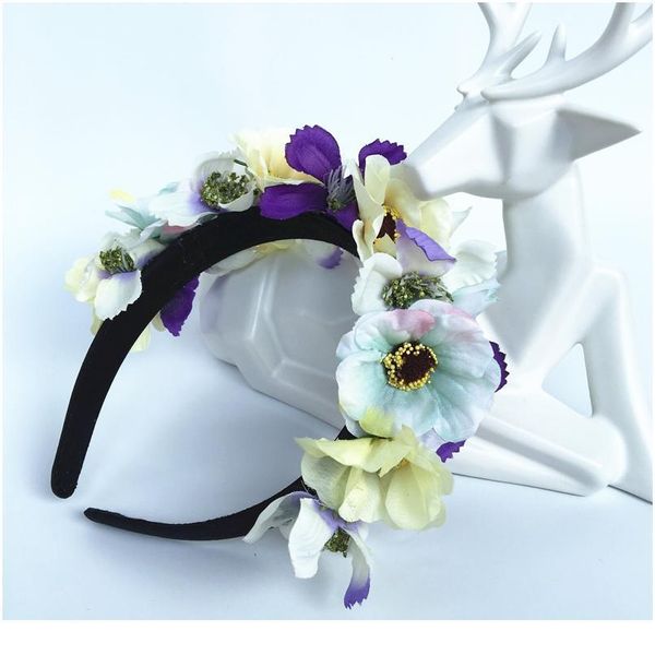 

kids flower crown florals headband garlands festival girls hair accessories bride wedding flower wreath women h qylvuv