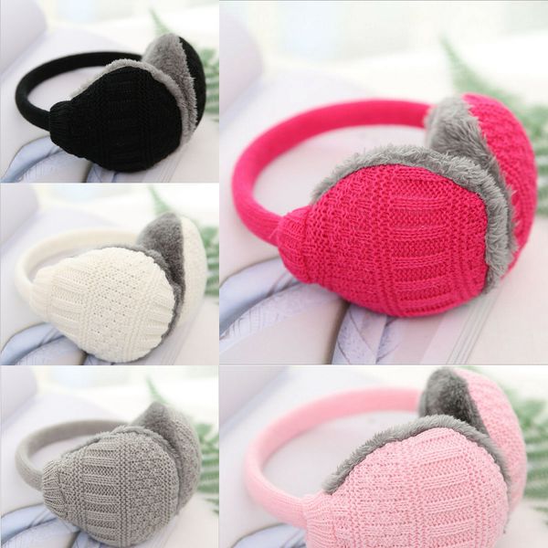 

women winter soft plush knitted warm fashion washable earmuff masks fur headphones outdoor activity ski cute ear muffs jelh