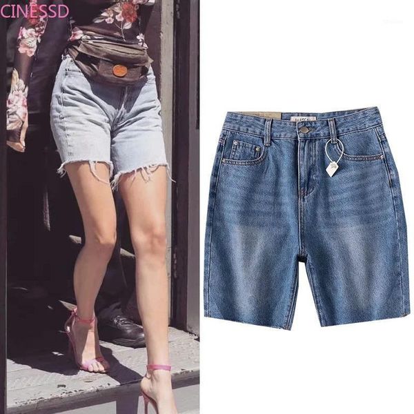 

women's jeans 2021 summer women high waist blue wide leg denim shorts casual female solid streetwear stright clothing1