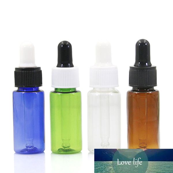 15 ml x 50 Stück PET-Kunststoffflasche mit Tropfflasche für ätherische Öle, grün, braun, blau, Öl-Tropfbehälter, leeres Kosmetikfläschchen