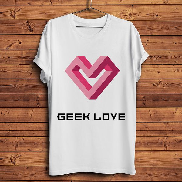 

heart shape penrose triangle funny geek new white short sleeve casual hipster streetwear tee hooded sweatshirt hoodie men t shirt