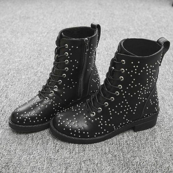 

2020 winter plush warm womens boots british style female ankle boots leather motorcycle feminine shoes for women1, Black