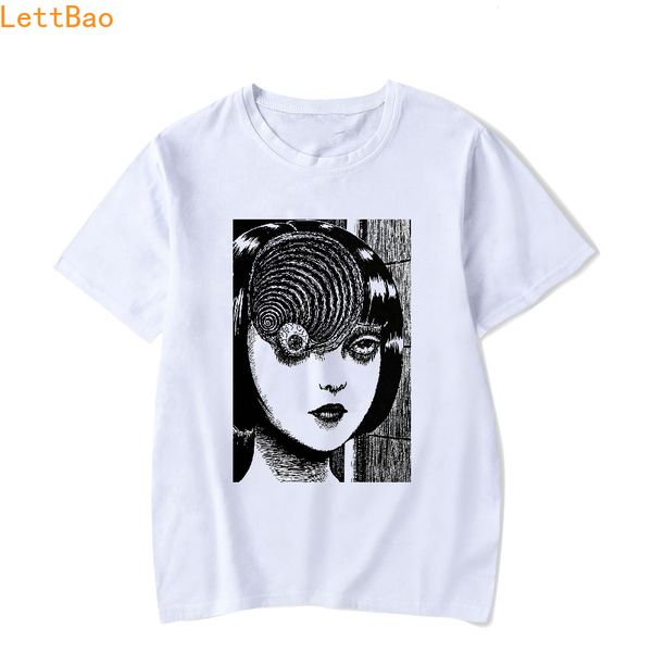 

uzumaki horror manga junji ito o neck short sleeves plus size graphic tees harajuku homme sport hooded sweatshirt hoodie men t shirt