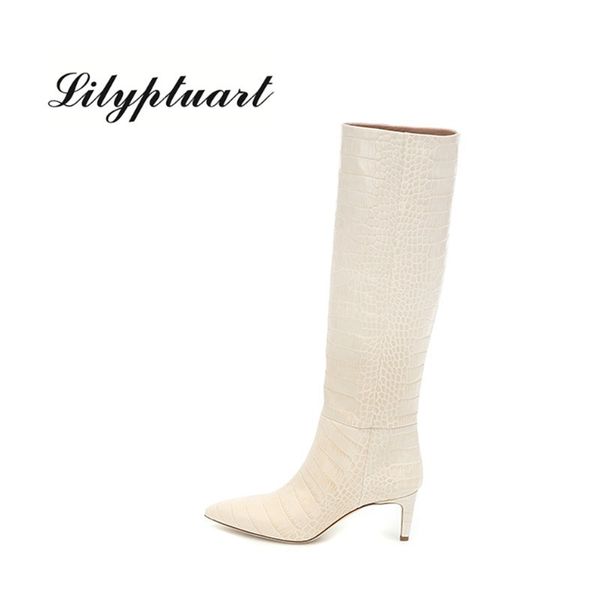 

european style pointed toe plus size women's shoes straight stiletto heel retro knee-length thigh high boots 1026, Black