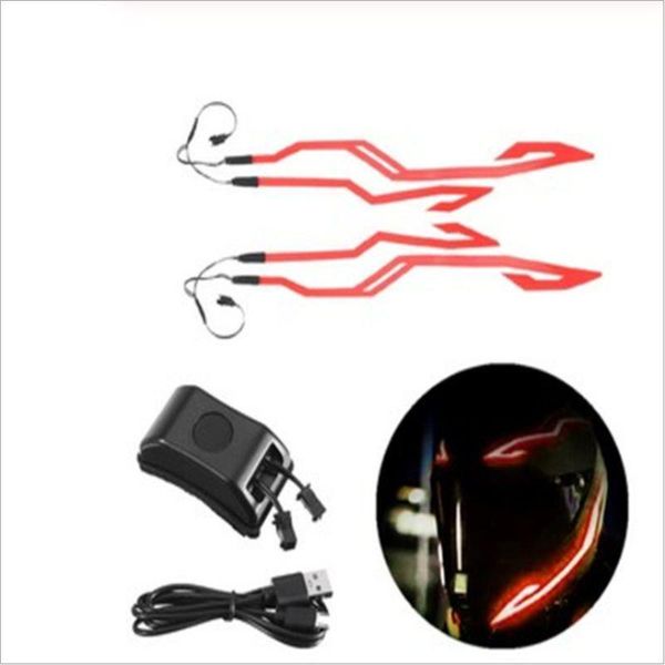 

motorcycle helmet strip helmet cold light night running light led luminous reflective sticker waterproof decoration