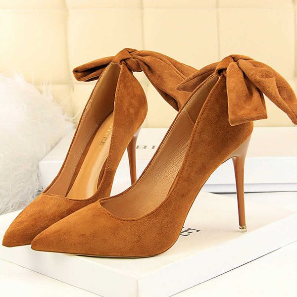 

famous brand 2022 women .5cm high heels pumps lady flock wedding bridal red stiletto girls cross bow strap party cute sweet prom shoes des, Black