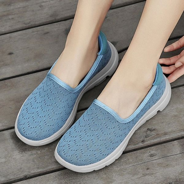 

women flat single shoes female mother pregnant women knitted grandma soft bottom peas shoes plus size shoes #288s