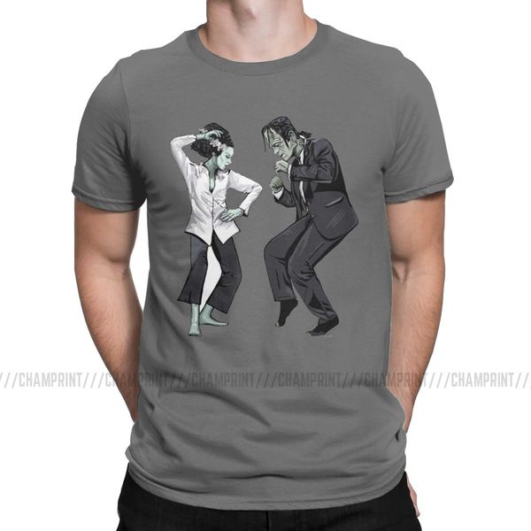 

sport pulp frankenstein dance t-shirt for men horror halloween monster cool 100% cotton tees crewneck t shirt graphic printed