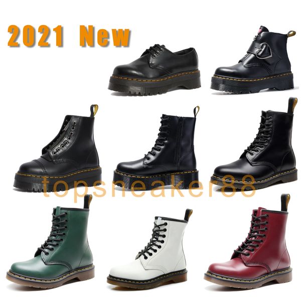 

2021 new version man boots women platform fashion jadon bottes 1460 black bottines white snow women booties 2976 nappa eu 35-46