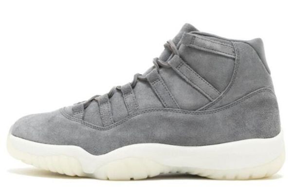 

mens new 11s gray suede basketball shoes 11 grey suede sports sneakers high quality, Black