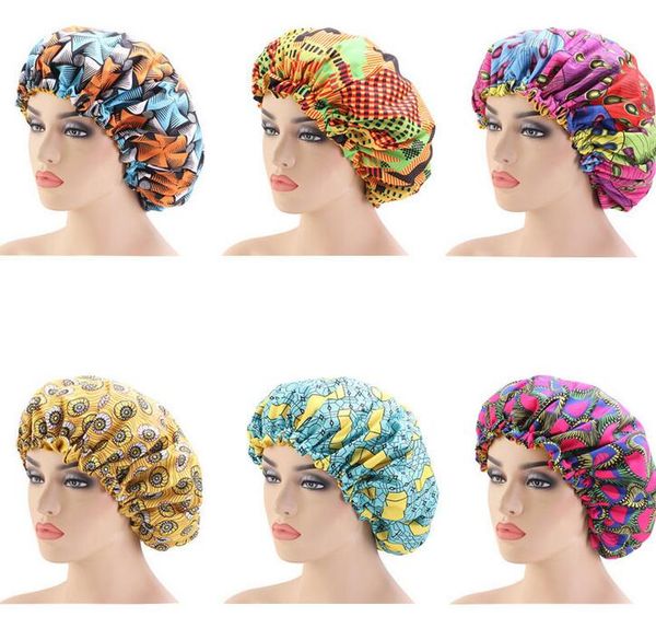 

2021 new women's satin letters wide-brimmed sleeping hat night sleep cap hair care bonnet nightcap for women men cap bonnet de nuit