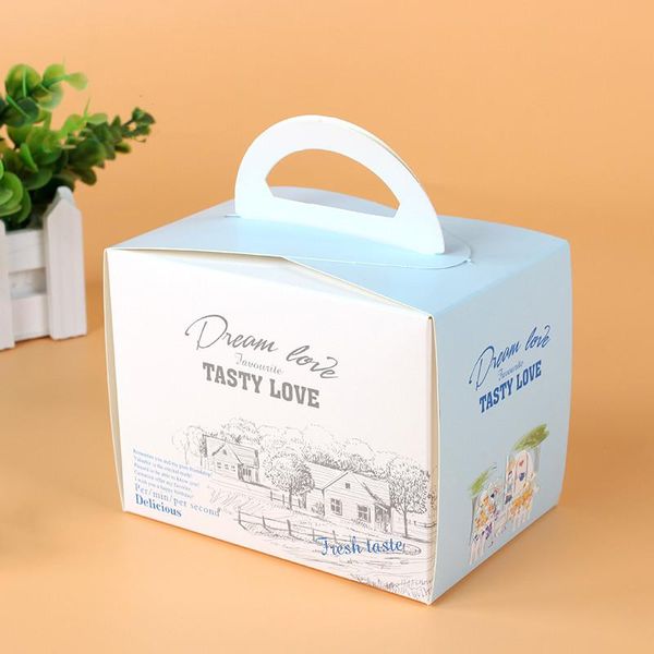 

stobag 50pcs rectangular portable mousse cake diced packaging box biscuit chocolate packaging snack party baby show supplies bbyawv sweet07