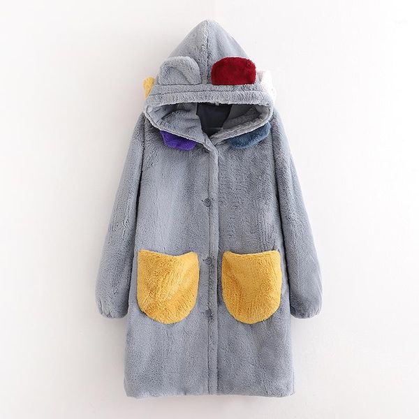 

2021 new women fashion lovely faux fur coat winter women casual hooded slim long sleeve faux fur winter jacket1, Black