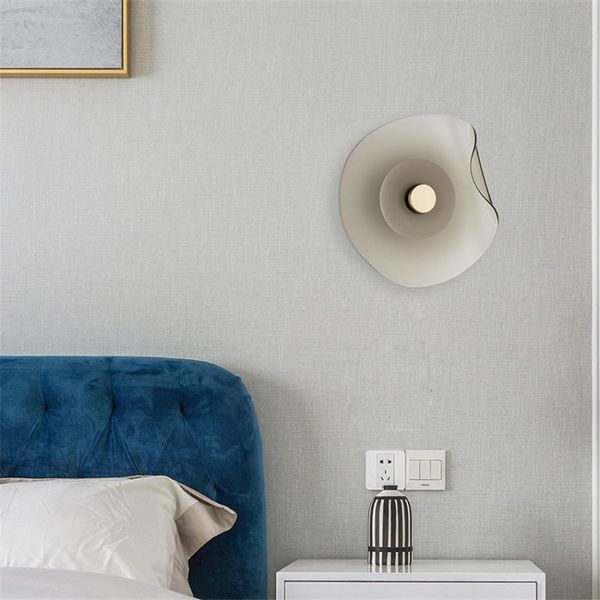 

nordic irregular glass wall lamps bedroom bedside living room sofa background sconce wall light study model room design fixtures