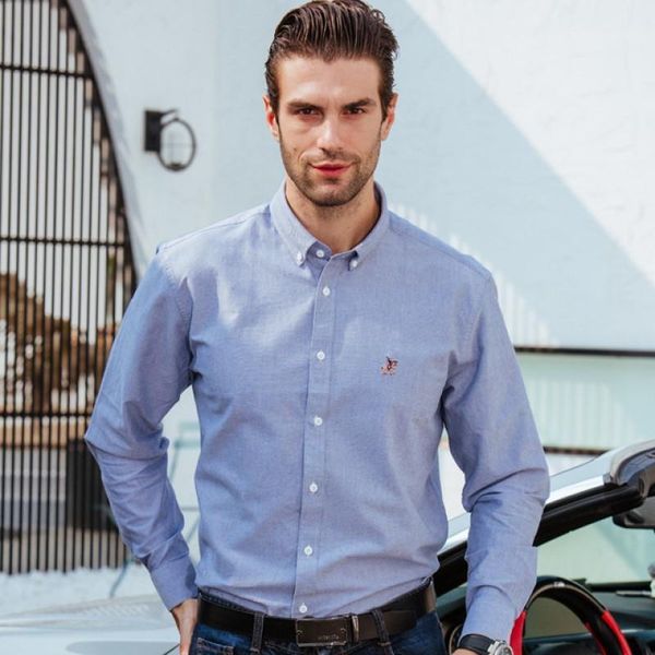 

men's casual shirts increase in size 44 yards men long sleeve shirt classic business and leisure travelers cotton oxford spinning male, White;black