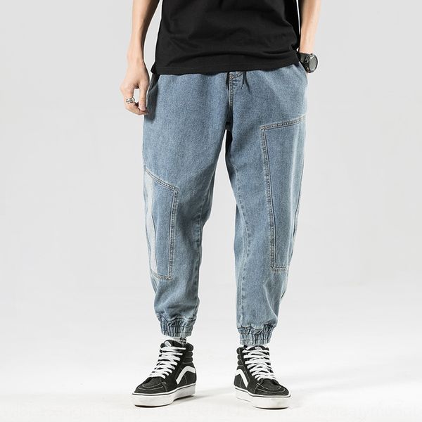 

2020 spring tight pants and men's jeans splicing color matching jeans leggings youth casual loose fashion men's trend 3y7qk, Blue