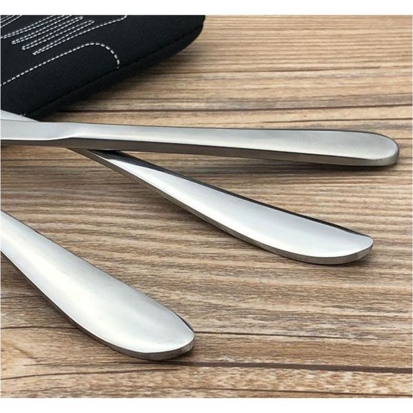 

7pcs/set 4pcs/set stainless steel tableware set portable spoon fork knife lunch set travel tableware dinnerware with wmtqlp pthome