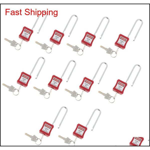 

10 pcs safety padlock lockout tagout lock keyed padlock, p qyluzw new_dhbest