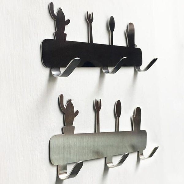 

lovely cute style self adhesive hooks stainless steel home decorative hooks cloth key bag hook home decoration accessories