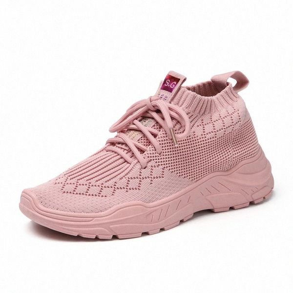 

fashion sneakers for women trainers mesh white sock sneakers flat shoes knitted vulcanized shoes basket femme zapatillas mujer #4p05