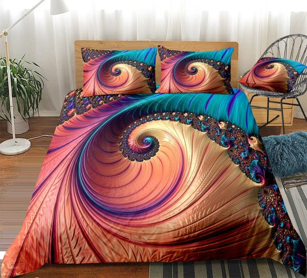 

colorful waves texture bedding set wavy background duvet cover set luxury bedspread ethnic style home textile microfiber