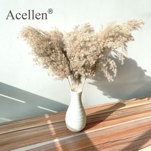 

pampas grass decor dried flowers natural pampas grass plants feather flowers fluffy wedding flowers bunch home decor modern 1022