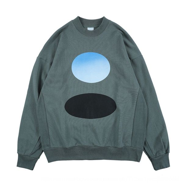 

nagri fashion kanye's new round neck sweater with sweater sweaterlimited geometric pattern for men and women in autumn and winter omaoe, Black