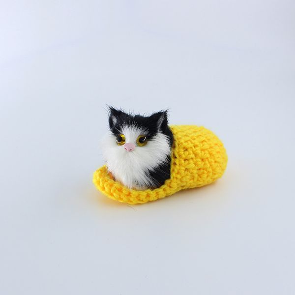 

cute sounding open eyed slippers cat simulation doll child plush toy gift both boy and girl