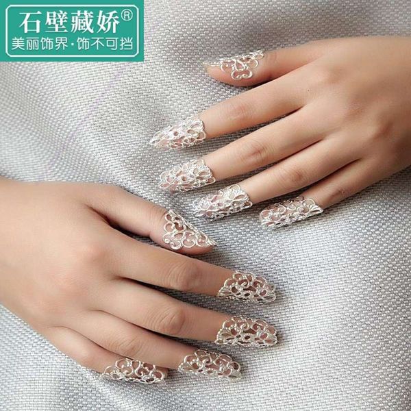 

thumb armor cover false female nail ring bridal accsori, Silver