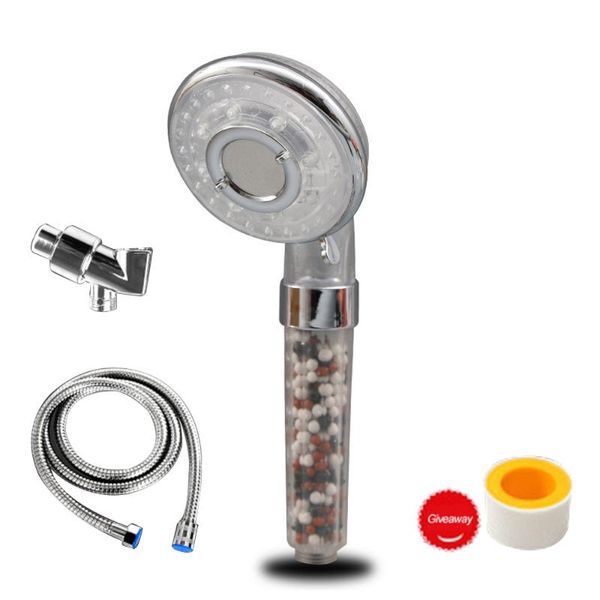 

adjustment 3 mode bathroom shower head set water outlet negative ion function water filter multifunctional for bathroom