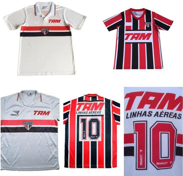 

1991 1993 1994 sao paulo retro soccer jerseys home away red black white futbol 91 93 94 camisetas classic vintage football shirts s-xxl, Black;yellow
