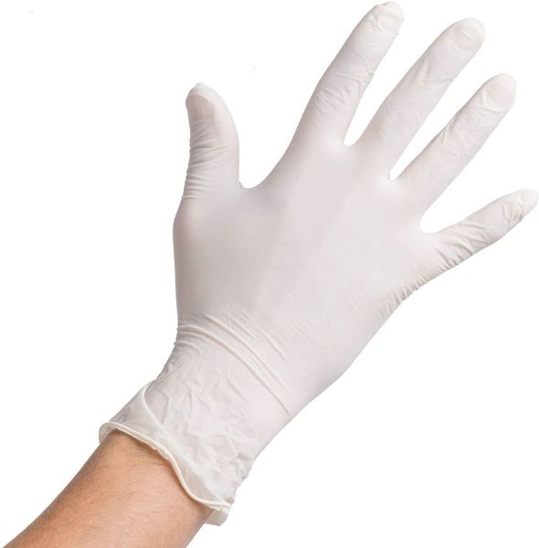 

factory7qmogloves disposable latex service size food powder large 100 (l size