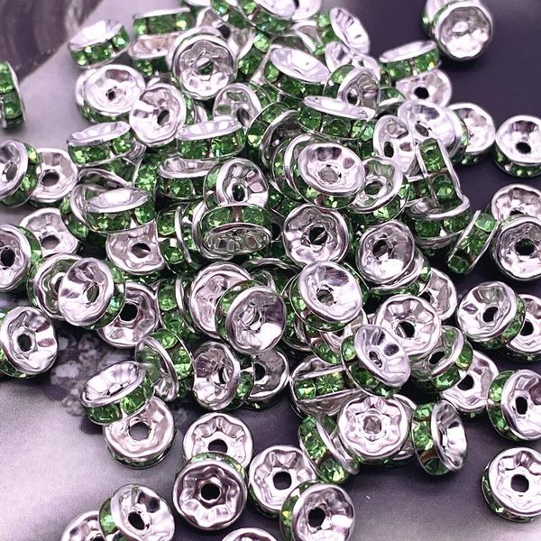 

50pcs 8mm crystai rhinestone glass round loose spacer beads for jewelry making diy bracelet accessories wmtovy bdesybag