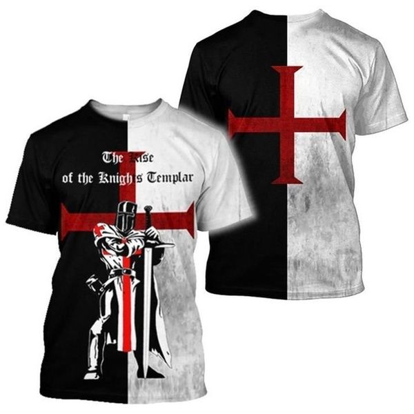 

knights templar men summer 3d print shirts anime comics hippie men clothing