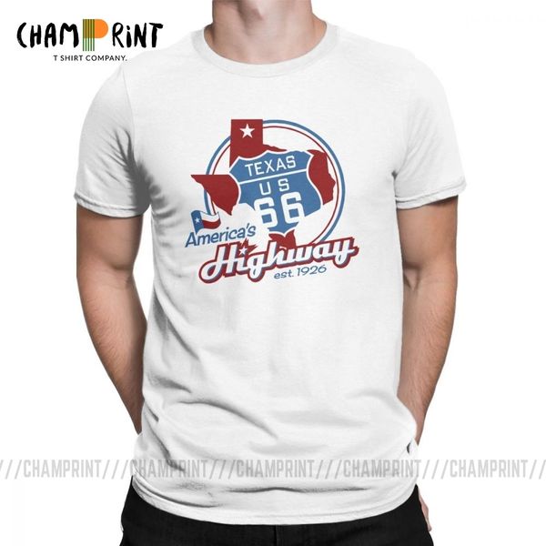 

sport route 66 texas t shirt for men cotton hipster t-shirt mother road american classic retro oldschool tee shirt plus size clothes
