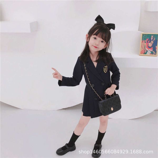 

new girls' suit 2020 net autumn red the same girl baby temperament long sve pleated drs fashion, Red;yellow