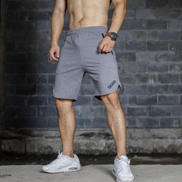 

summer new men gyms shorts calf-length fitness bodybuilding fashion casual joggers workout beach short sweat, White;black