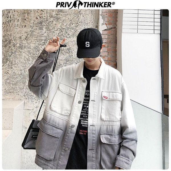 

autumn cargo jacket pocket bomber jacket 2020 casual streetwear tooling gradient coats outdoors1, Black;brown