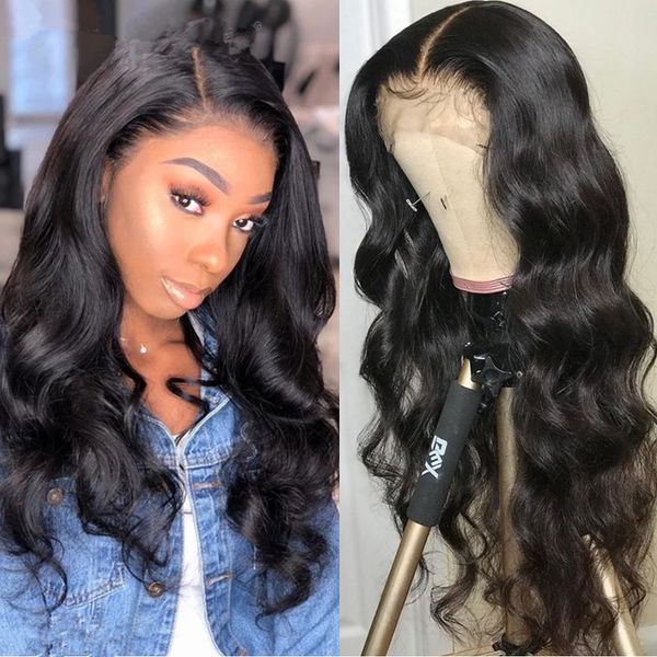 Body Wave Lace Front Wig 30 Polegada 360 Body Wave Fronal Wig Brasileiro Pre-Plucked 360 Lace Frontal Perucas de Cabelo Humano 130% densidade diva1