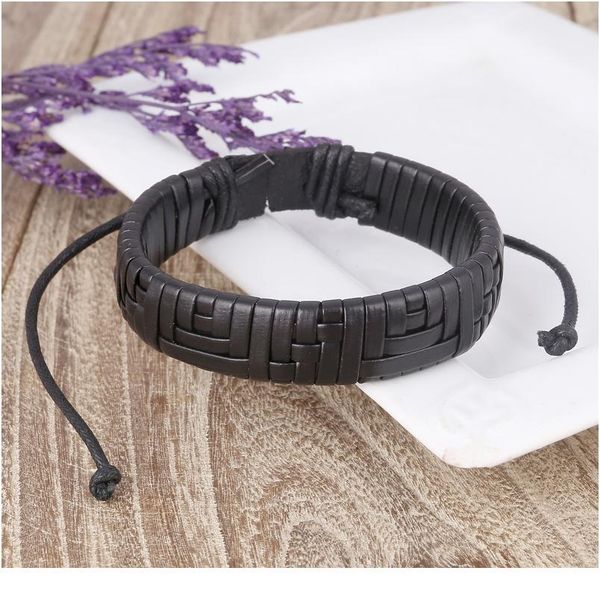 

zoshi punk men jewelry braided leather bracelet men handmade charm bracelet trendy male wrist band gift wholesa wmtjku, Golden;silver