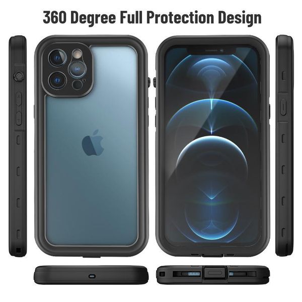 

shellbox waterproof phone case for iphone 12 11 pro max xr xs max swimming case for iphone 8 7 plus shockpro qylfge