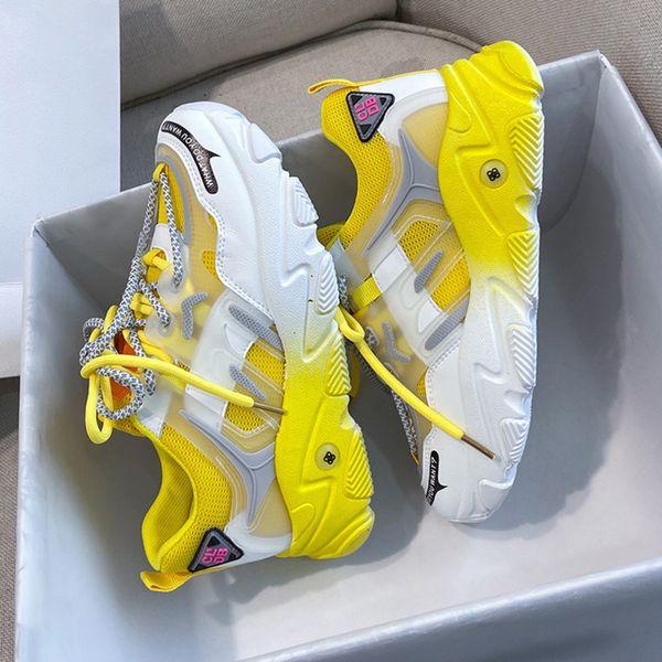 

women platform sneakers designers summer mesh lace up casual shoes fashion 5cm high chunky sneaker ladies vulcanized shoes woman 1020, Black;white