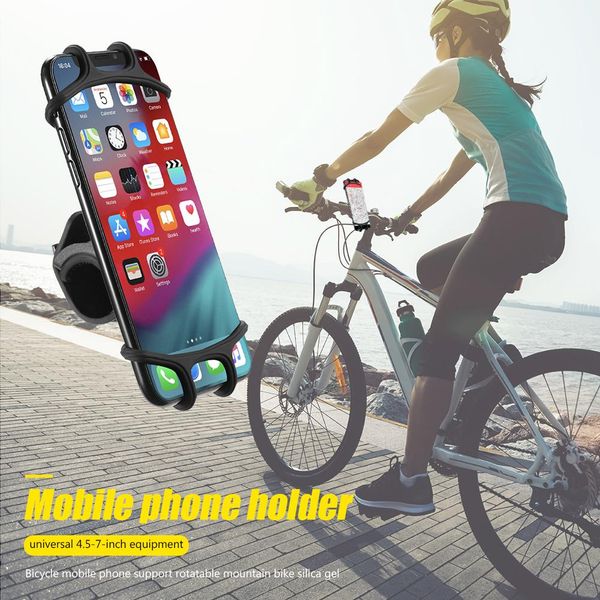 

360 rotatable bike phone holder stand silicone bicycle cycling handlebar gps cellphone support mount bracket for xiaomi wmtsum yyysports