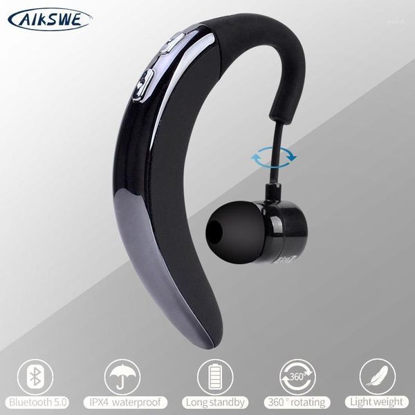 

aikswe bluetooth earphone wireless headphones car phone hook design handsearbud headset with hd mic music for drive phone1