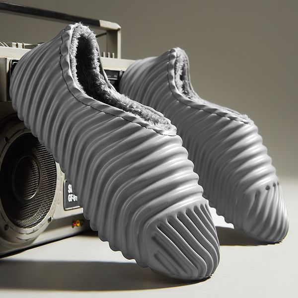 

simplicity velvet keep warm non-slip slippers foam bone fashion mens soft indoor sandals sliders platform house summer beach slipper 39-45