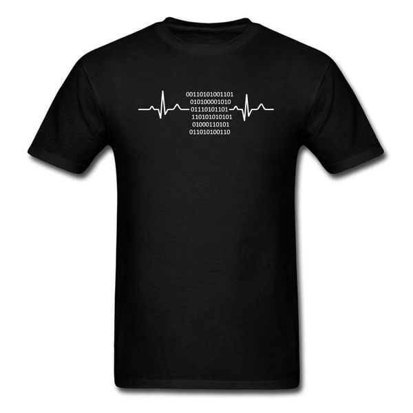 

sport programmer science binary heartbeat code tshirts computer cpu it math men black t shirt cotton casual & tees big size